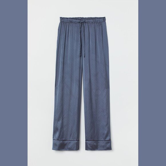 H&M Other - (NWT) H&M - dark blue dotted satin pajama bottoms